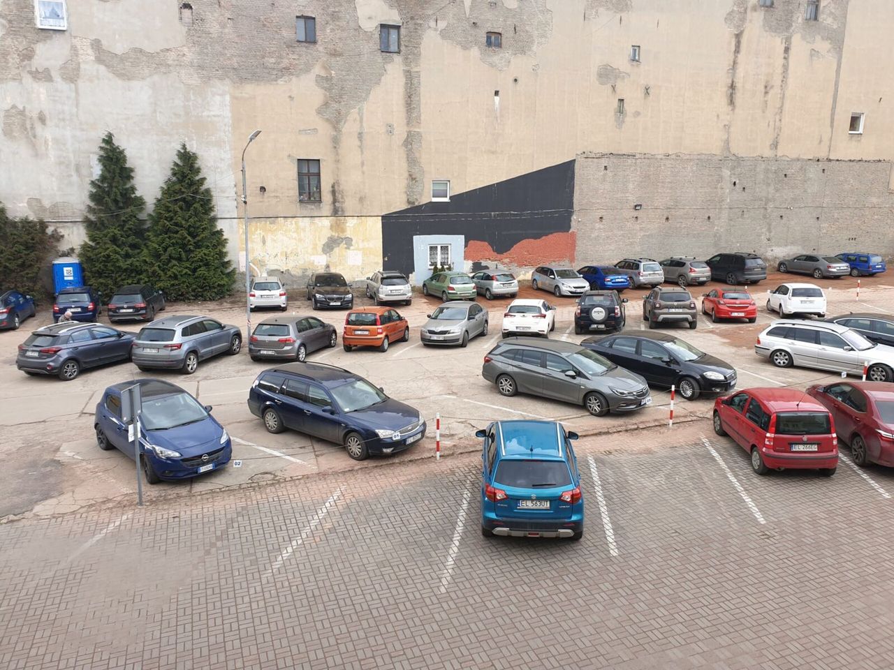 Parking Łódź-Centrum - aerial view of the grounds